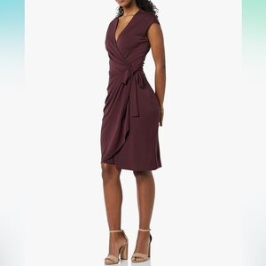 NWT Amazon Essentials Cap Sleeve Wrap Dress
